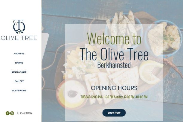 AME Webtech website designed for the olive tree in berkhamsted